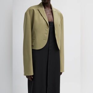Tibi Tropical Wool Cropped Bomber Blazer XSmall BNWT